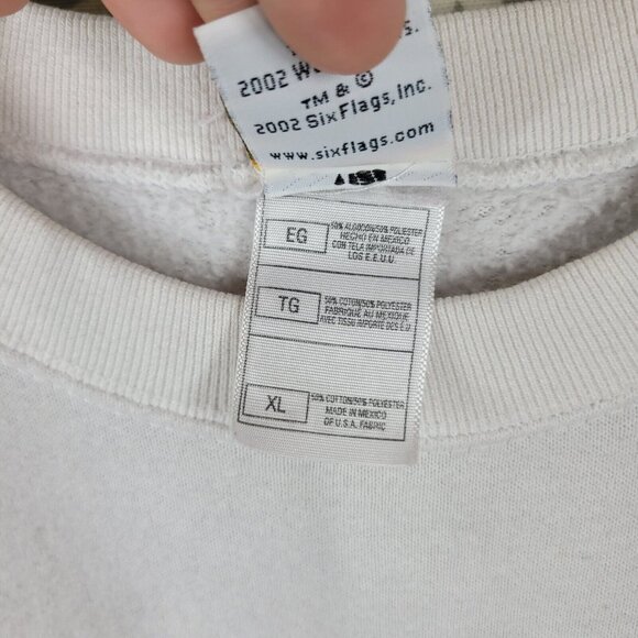 Vintage Y2K Looney Tunes Warner Brothers Crewneck Sweatshirt XL Rollercoaster - Picture 6 of 6